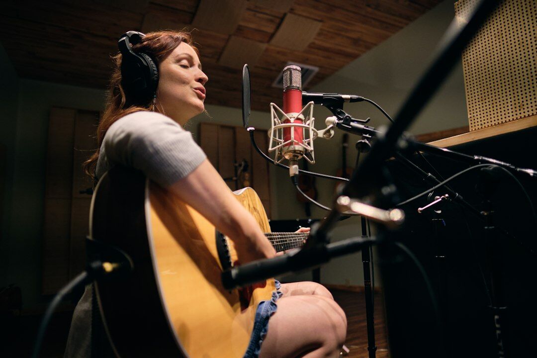 Finnish woman studio producer smiling